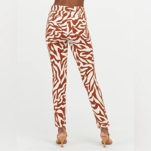 NWT SPANX Polished Clay Zebra Print High Rise Skinny Legging Pull On / LargeTall - Picture 6 of 12